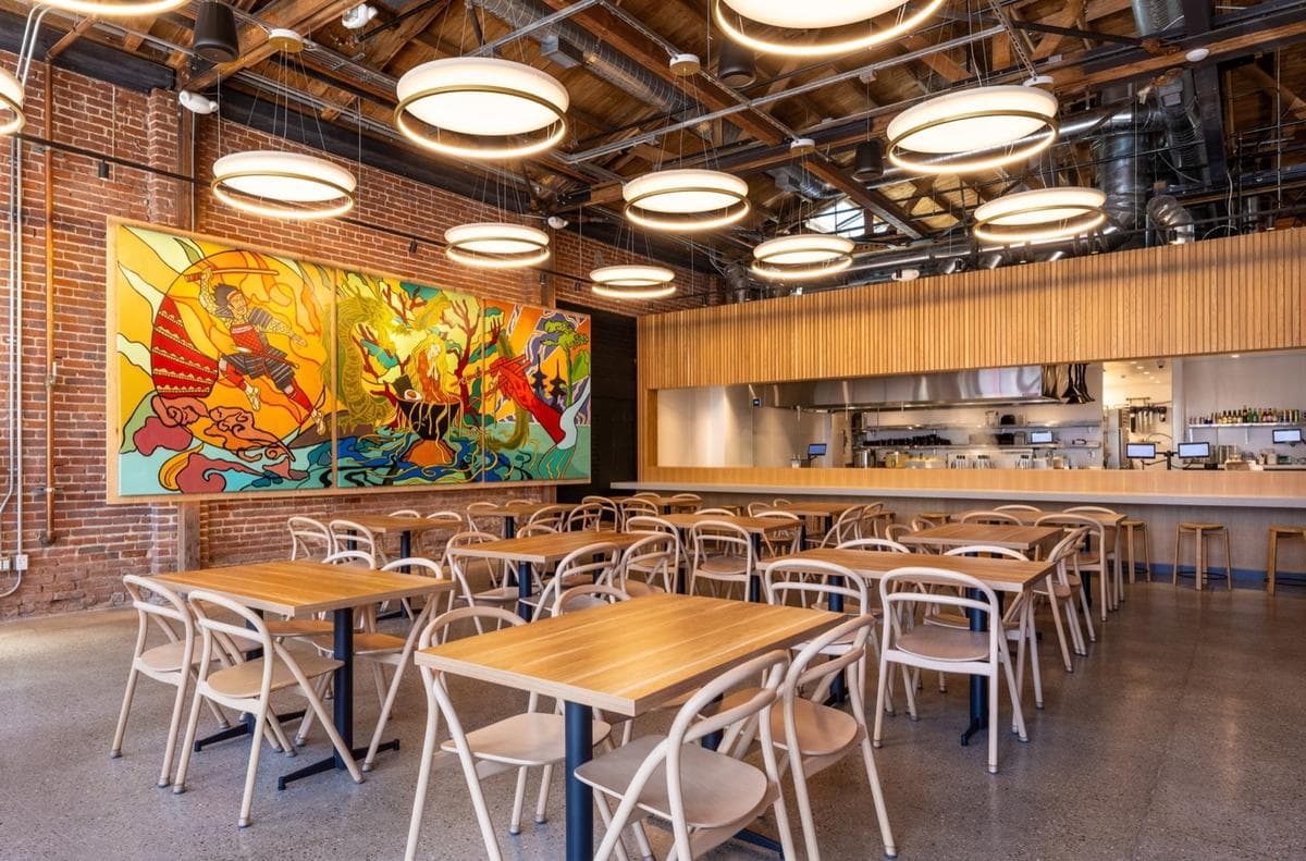Arts District DTLA Tatsu Ramen location interior
